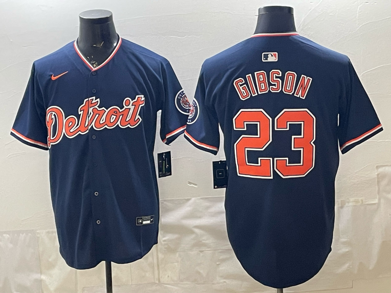 Men Detroit Tigers #23 Gibson blue Nike 2026 MLB Jersey 0409029->detroit tigers->MLB Jersey